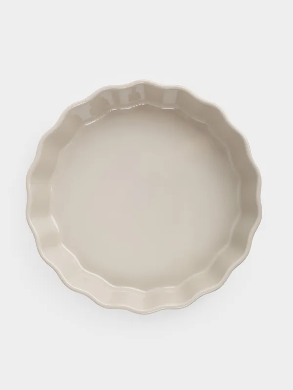 Baking dish, 24 cm, ceramic, round, milky beige, Cakes new, image-5