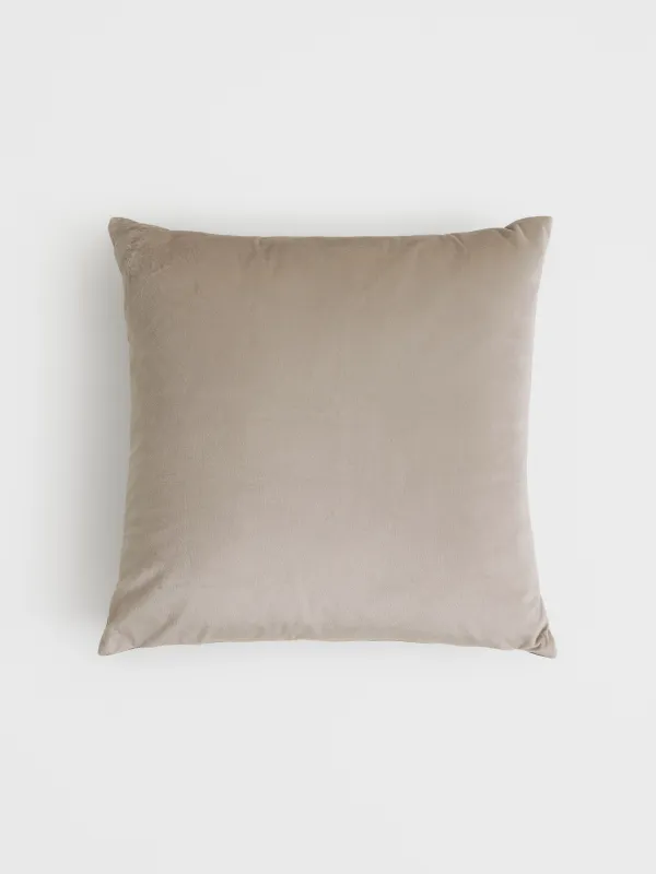 Decorative pillow, 45x45 cm, chenille/velvet, dark grey, Aesthetics, Chenille, image-1