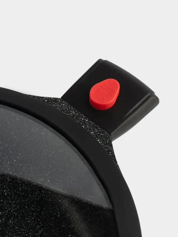 Saucepan, 28 cm, with lid, 3 removable handles, coated, aluminum, Solution Red 2, image-6