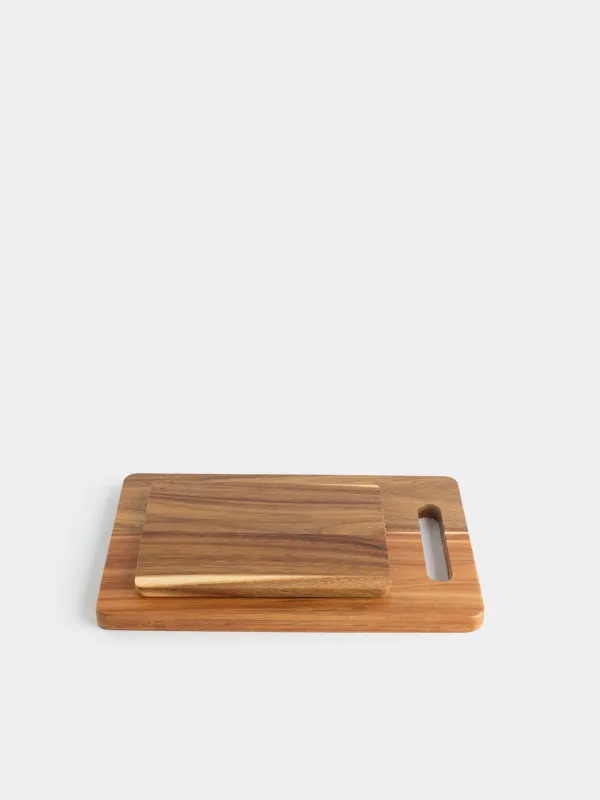 Cutting boards set, 20/30 cm, 2 pcs, rectangular, wood, Noble tree, image-7