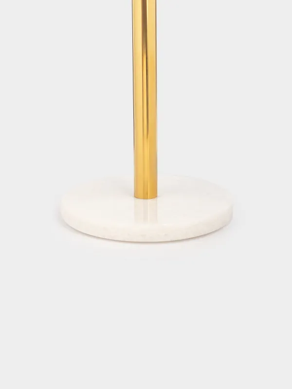 Paper towel holder, 32 cm, steel / marble, Golden white, Classic Marble, image-2