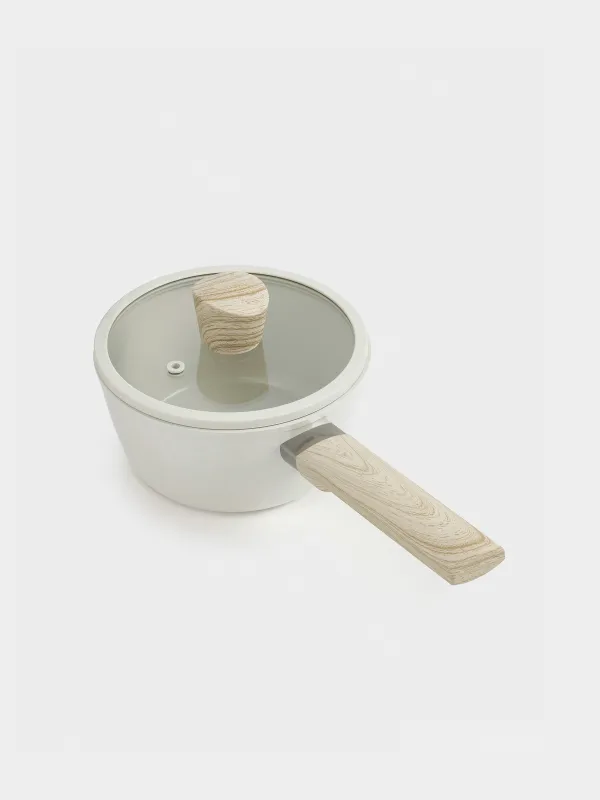 Saucepan, 16 cm, 1.3 l, with lid, coated, aluminum, milky, Sentimentality, image-2