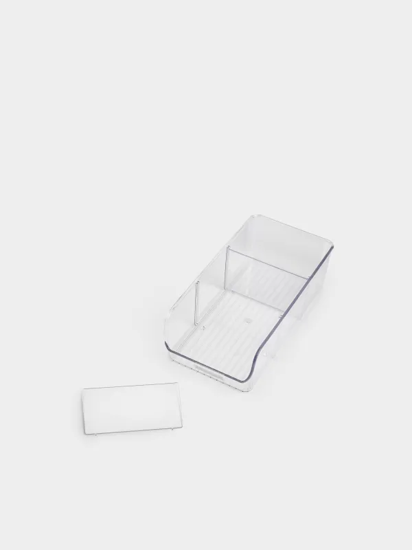 Refrigerator organizer box, 27x14 cm, 3 units, plastic, Basic, image-1