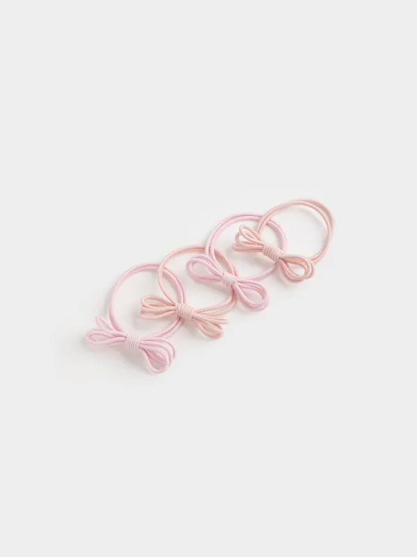 Hair tie set, 5 cm, 4 pcs, for children, polyester, Gracile, image-1
