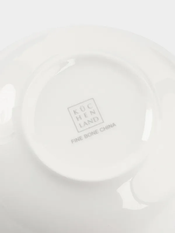 Salad bowl, 15x7 cm, 700 ml, porcelain F, white, Ideal silver, image-3