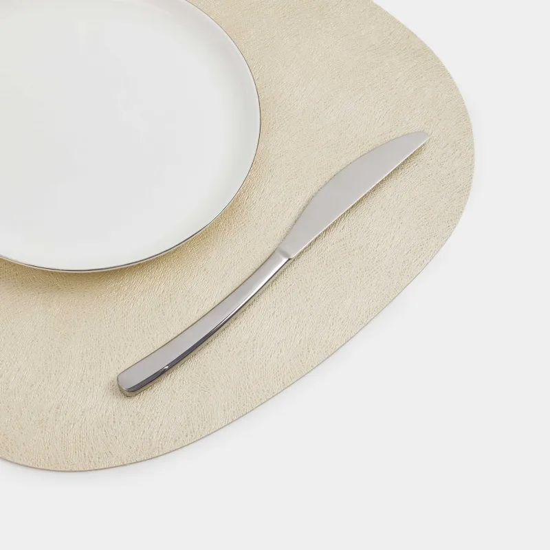 Placemat, 37x45 cm, double-sided, PVC, shaped, silver/gold, Rock, image-7