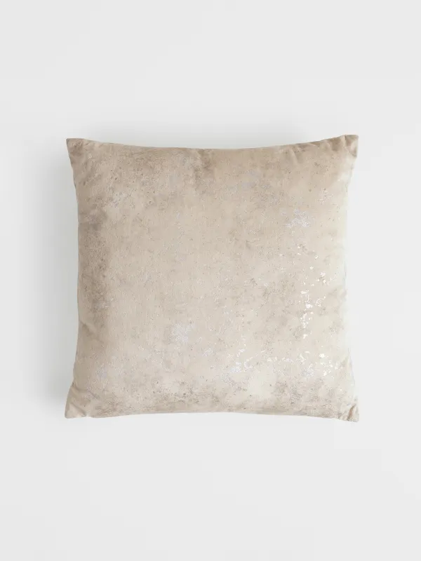 Decorative pillow, 45x45 cm, velvet, beige, Splash, Sparkly, image-0
