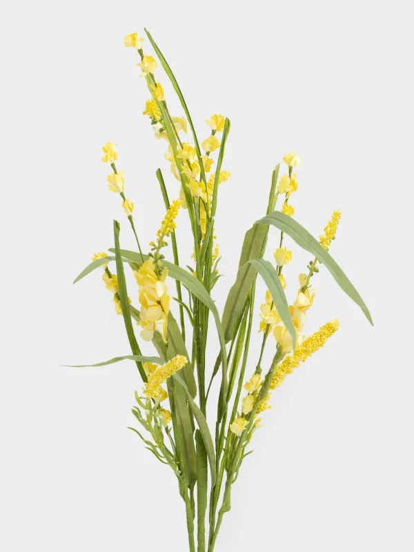 Decorative branch, 86 cm, plastic / polyester, Yellow lupine, Flower garden, image-1
