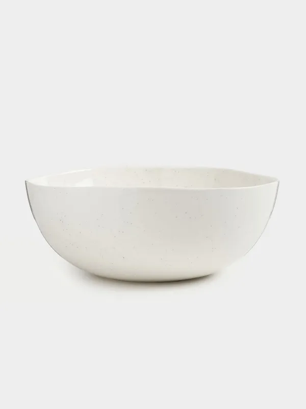 Salad bowl 22х9, ml, porcelain N, milk, Dots, Boho, image-0