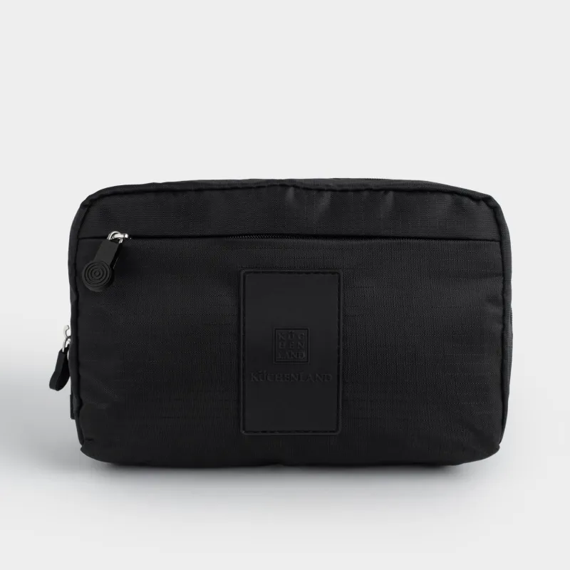Travel cosmetic bag, 20x12 cm, polyester, black, Easy Travel