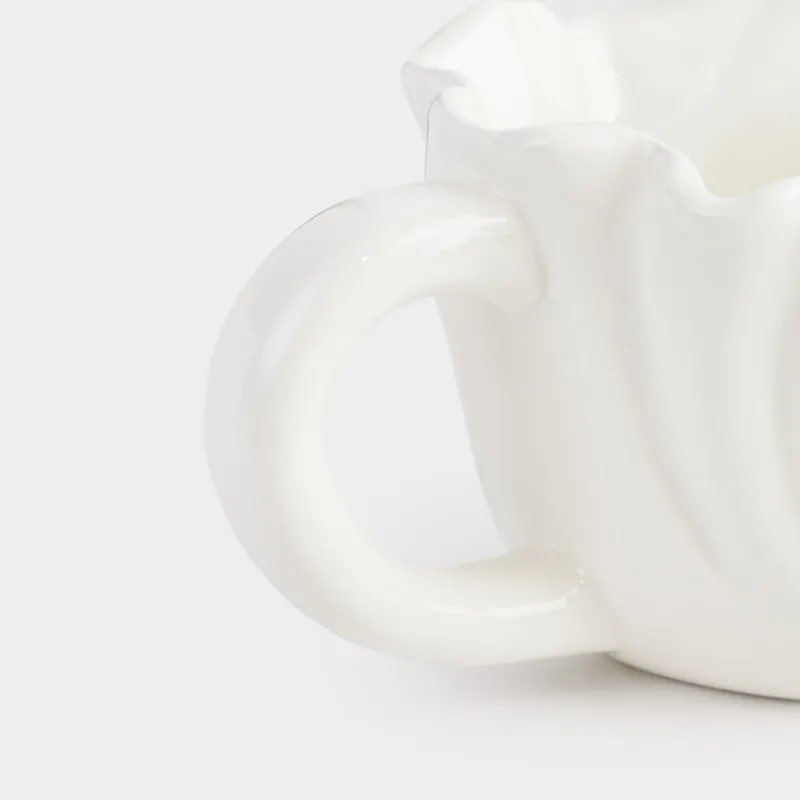 Mug, 400 ml, ceramic, milky, Crumpled effect, Crumple, image-2