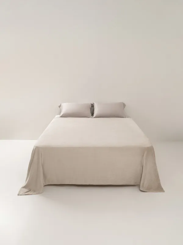 Bedspread, 220x240 cm, flannel, grey, Flannel, image-6