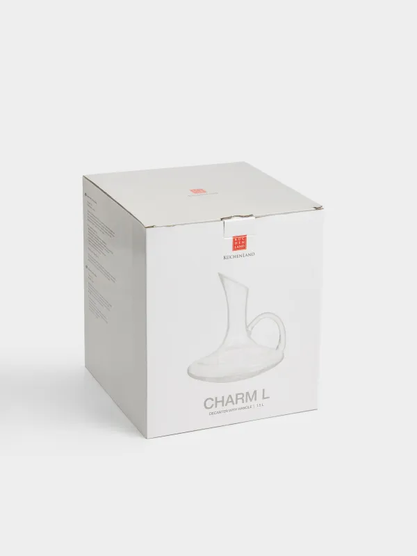Decanter, 1.5 l, with handle, glass, Charm L, image-4