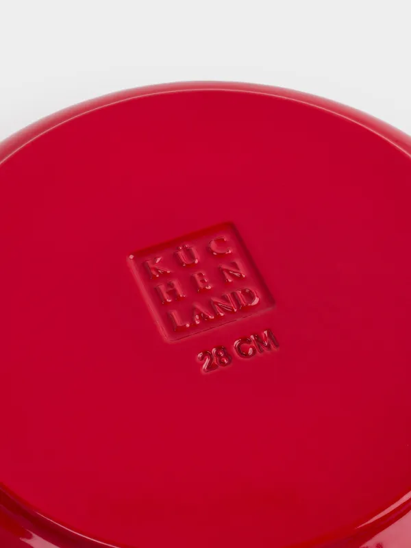 Tagine, 28 cm, with lid, cast iron / ceramic, Red, Bright, image-4