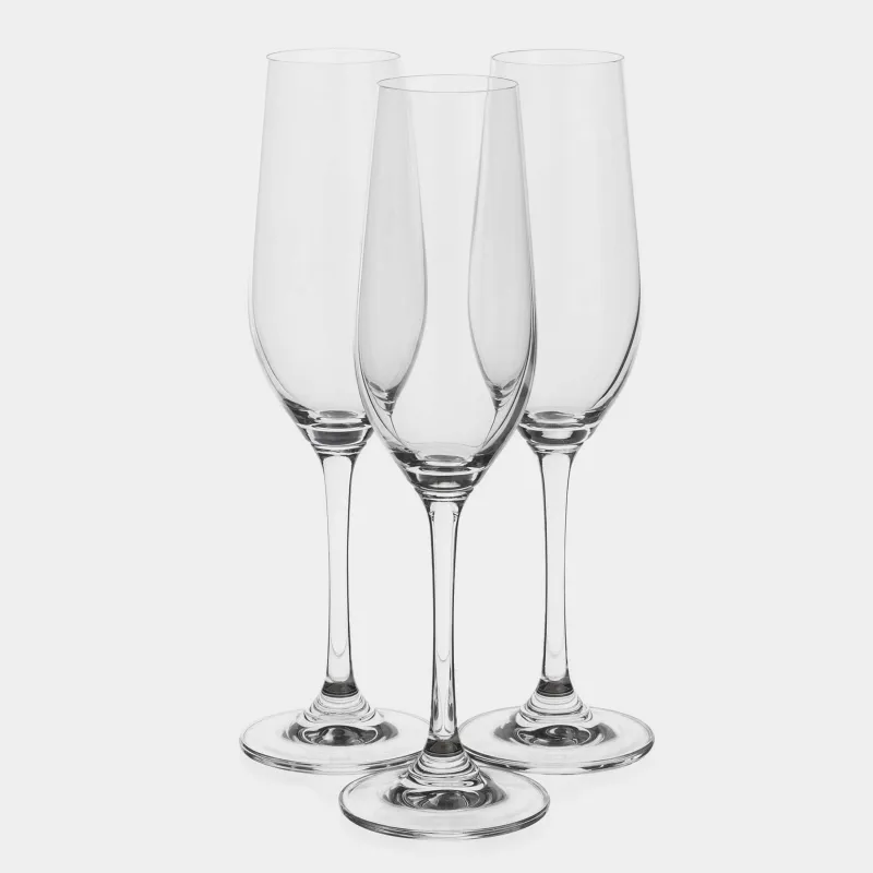 Champagne glass, 230 ml, 6 pcs, glass, Palermo