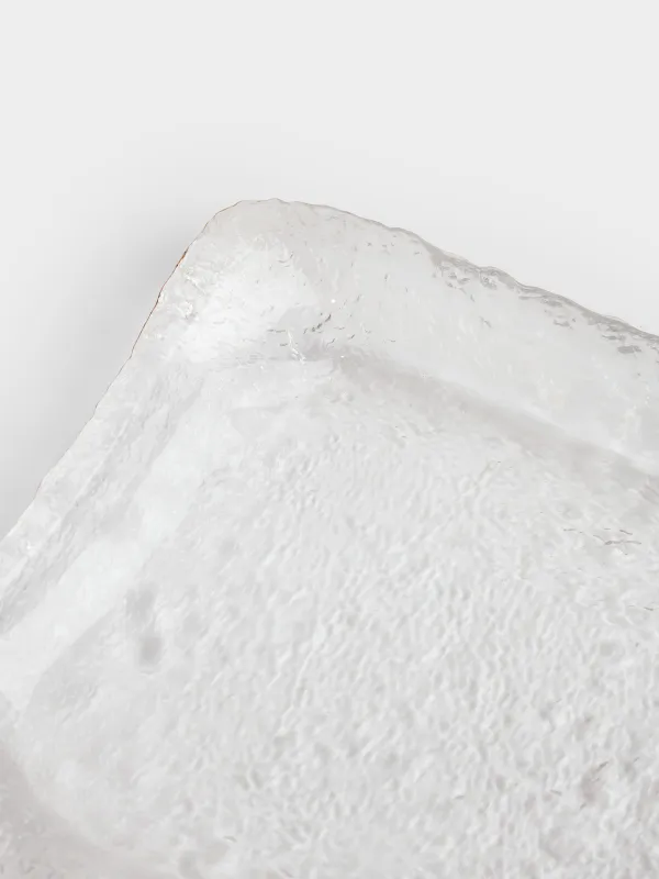 Dish, 14x23 cm, rectangular glass, with golden edging, Nautilus gold, image-4