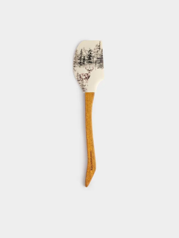 Spatula, 27 cm, silicone / ceramic, milky, Cones and mountain ash, Rowan delice, image-0