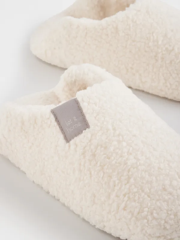 Women's slippers, homewear, size 36-37, artificial fur, milky, Plush mild, image-3