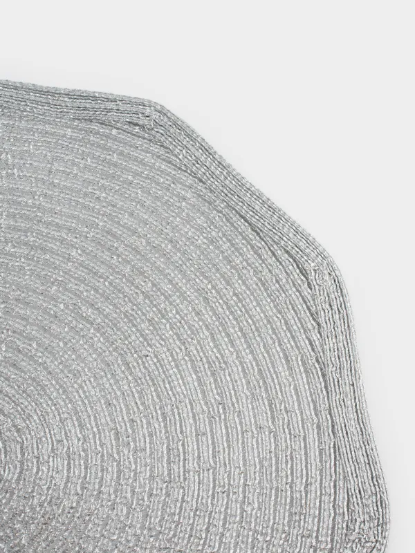 Placemat, 38 cm, polyester, curly, silver, Rotary shine, image-2