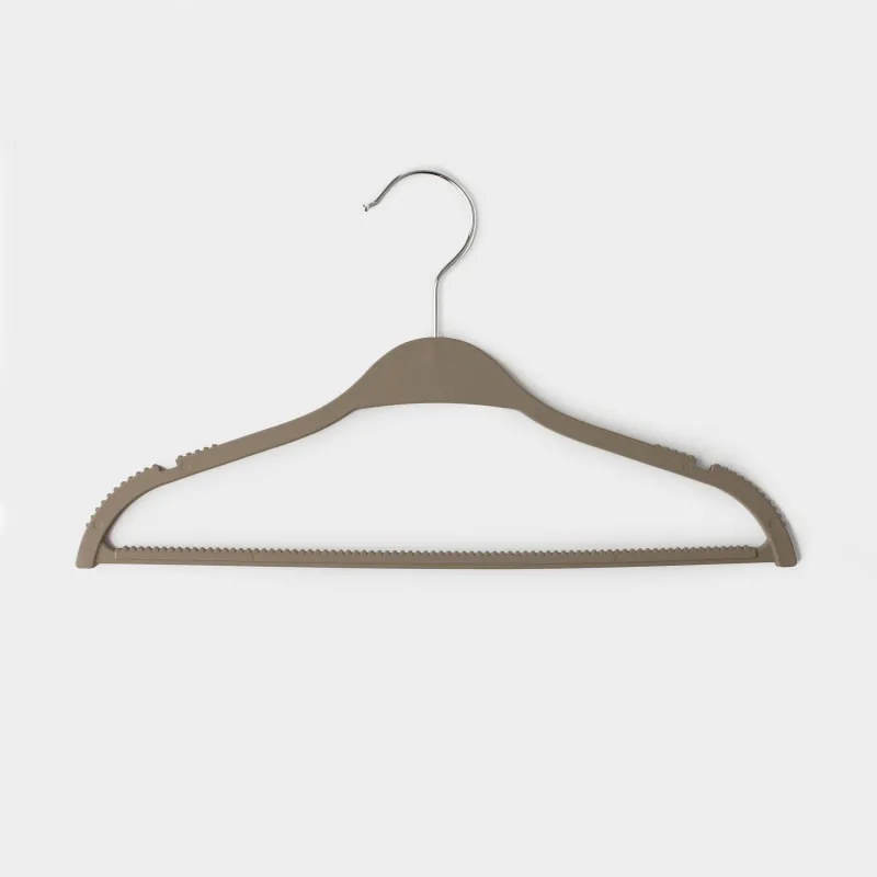 Children's hanger, 32 cm, 5 pcs, plastic coated, mocha, New house, image-0