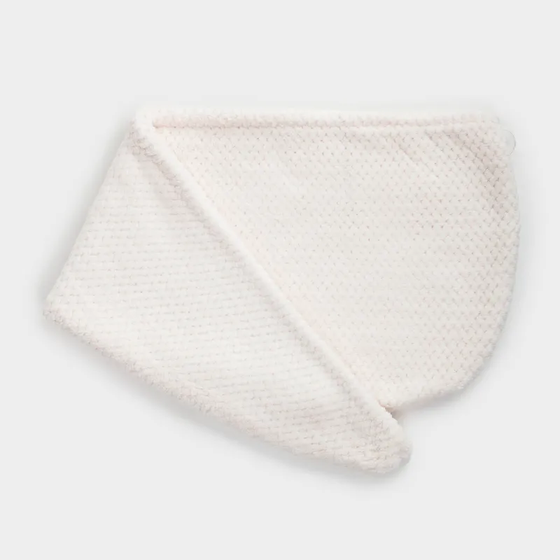 Towel-turban for hair, 59x20 cm, fleece, milk, Ratine, image-1