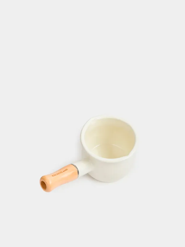 Turka, 550 ml, enameled metal/wood, milk, Nostalgia, image-3