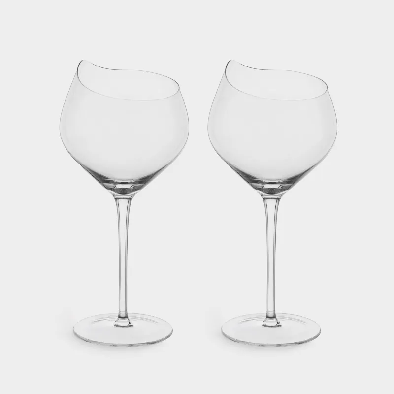Drinking glass, 480 ml, 2 pcs, crystal glass, Charm L wavy