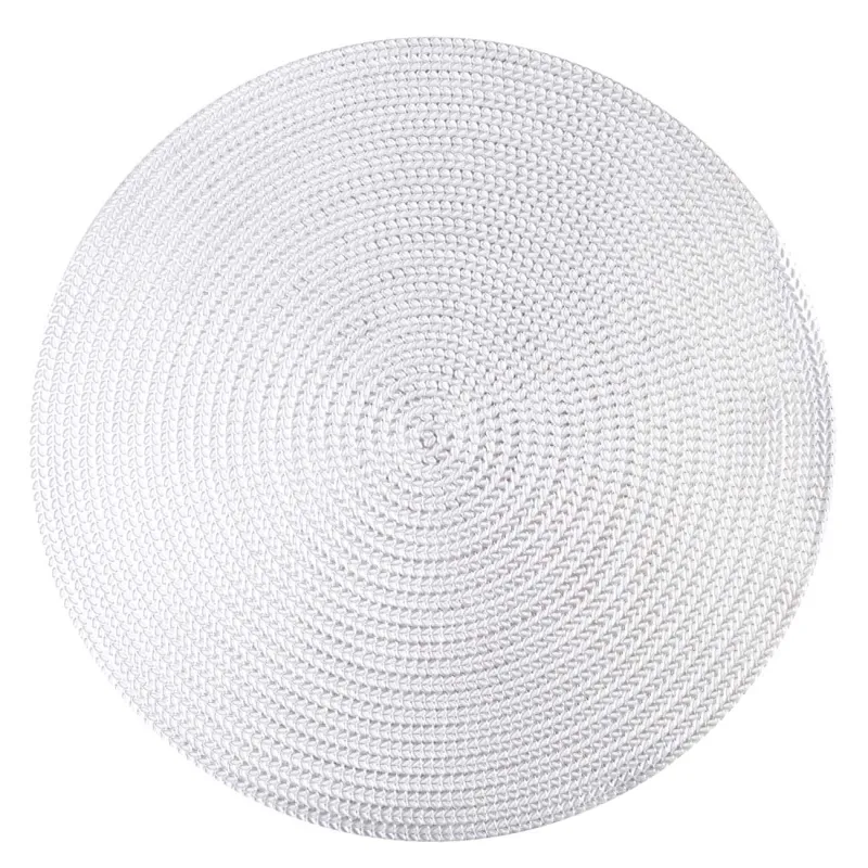 Placemat, 38 cm, PVC, round, silver, Azhur