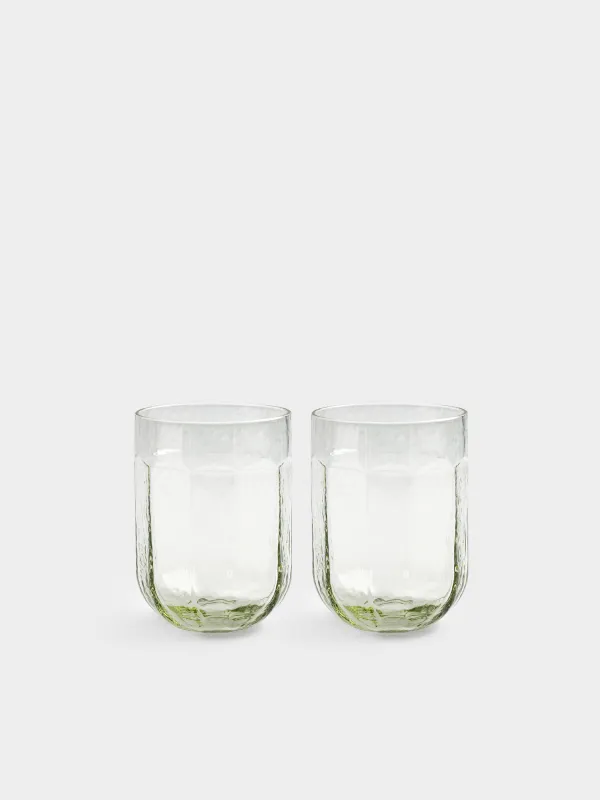 Glass, 10 cm, 330 ml, 2 pcs, glass, green, Budrio, image-0