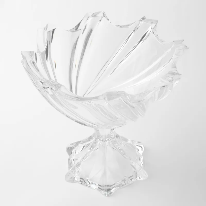 Fruit vase, 25x23 cm, on a leg, glass R, Torsido, image-1