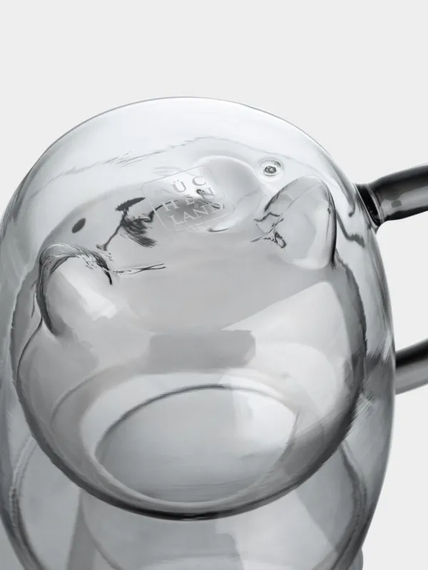 Mug, 300 ml, glass B, Cat/Inverted dog, Air shape, image-4