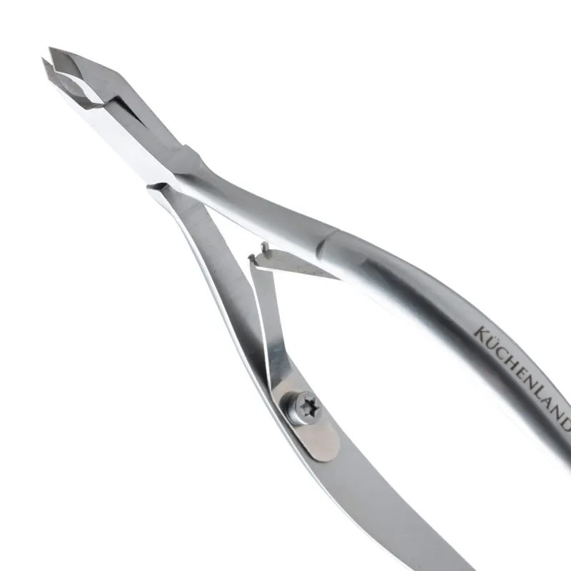 Manicure set, 7 items, in a case, steel / glass/PU leather, beige, Manicure, image-1