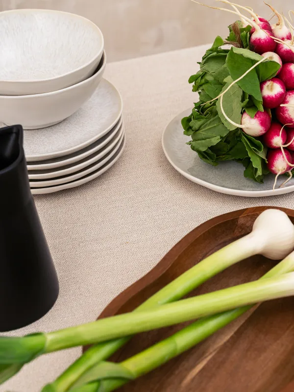 Tablecloth, 170x250 cm, polyester, silver-cream, Hemstitch, image-2