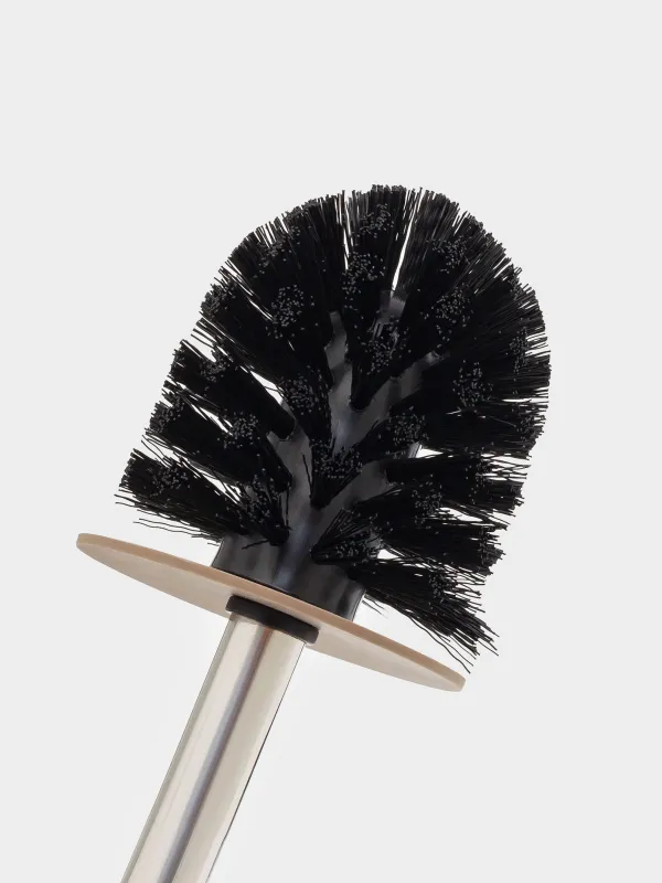 Toilet brush, 39 cm, with stand, ceramic / plastic, beige, Nira, image-3