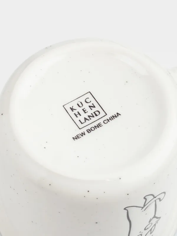 Mug, 360 ml, Porcelain N, milky, speckled, Kitten, Cat, image-2