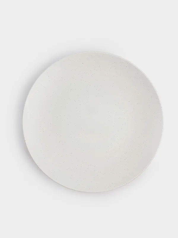 Dining set, 6 pers, 18 pr, ceramic, milk, speckled, Particle, image-3