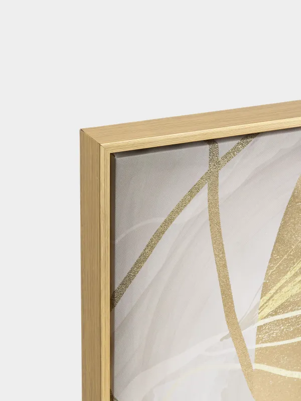 Framed painting, 78x103 cm, canvas, golden brown, Girl, Abstract, image-2