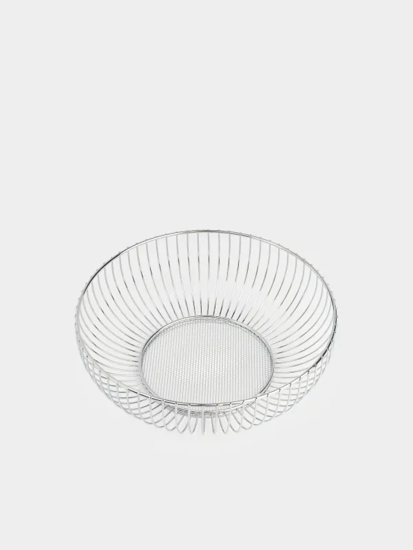 Fruit basket, 25 cm, metal, silver, Twist silver, image-2