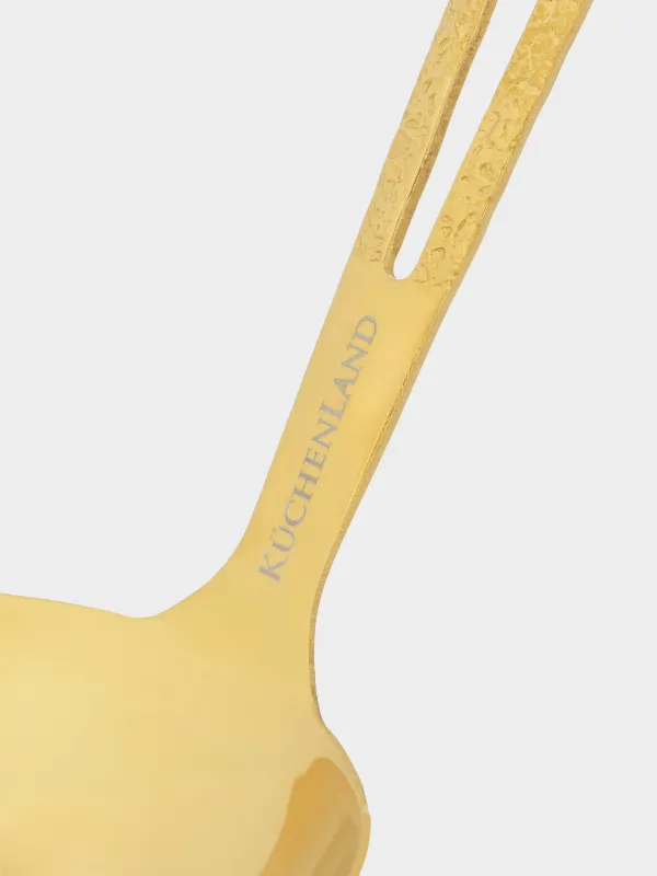Ladle, 22 cm, steel, golden, Viron gold, image-3