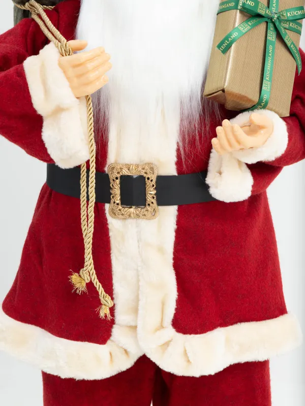 Decorative item, 90 cm, soft, Santa in red with bag and gift, Magic time, image-6