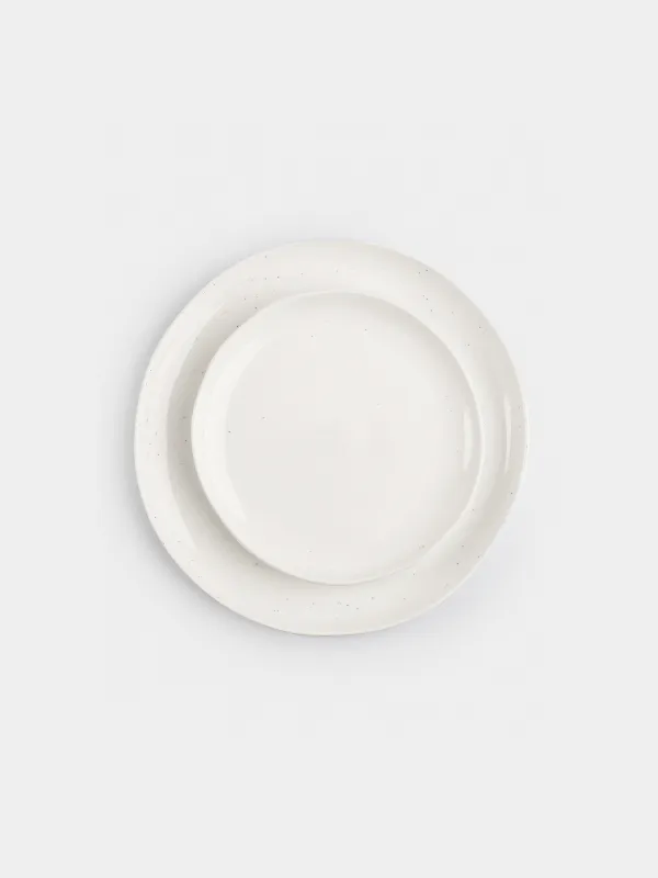 Dining set, 6 pers, 18 pr, porcelain N, milk, Dots, Boho, image-3