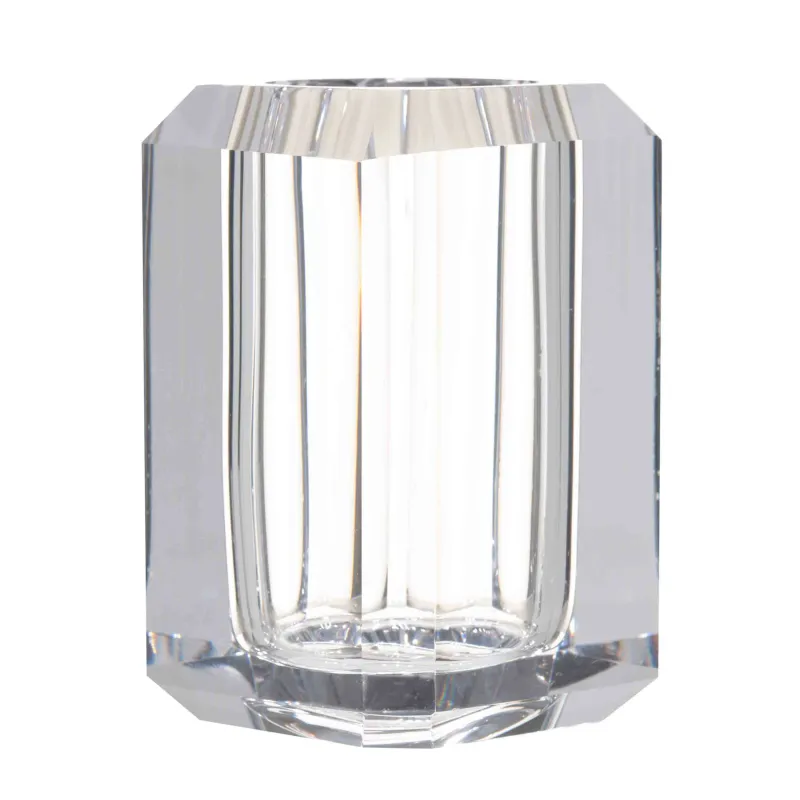 Toothbrush cup, 11 cm, Glass, Facets, Shower Crystal Glance, image-1
