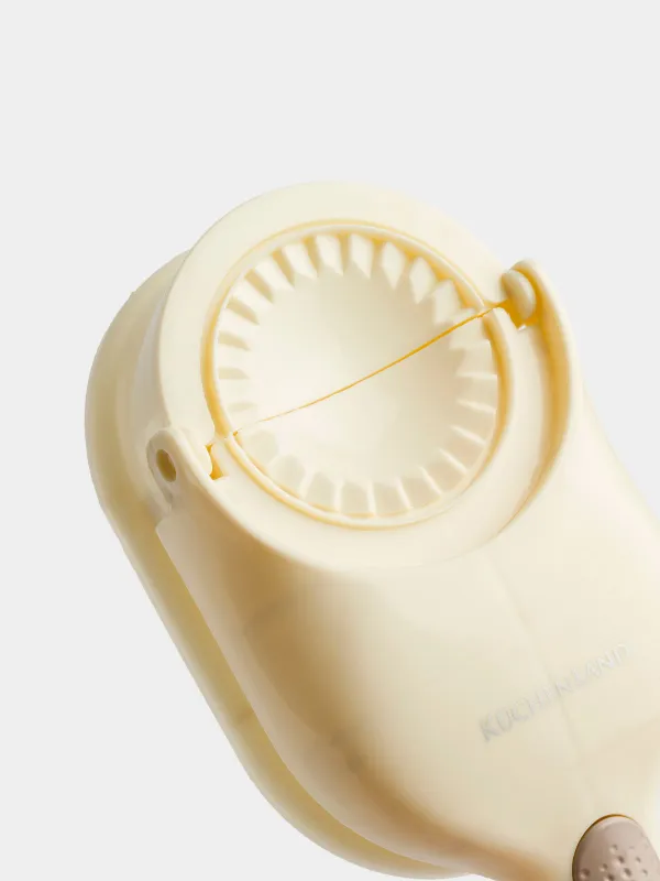 Dumpling mold, 25x10 cm, 2 in 1, with handle, plastic, beige, Bakery, image-6