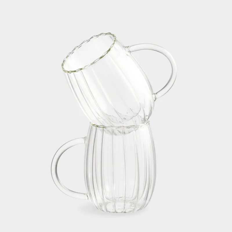 Mug, 400 ml, 2 pcs, glass B, mother of pearl, Air polar