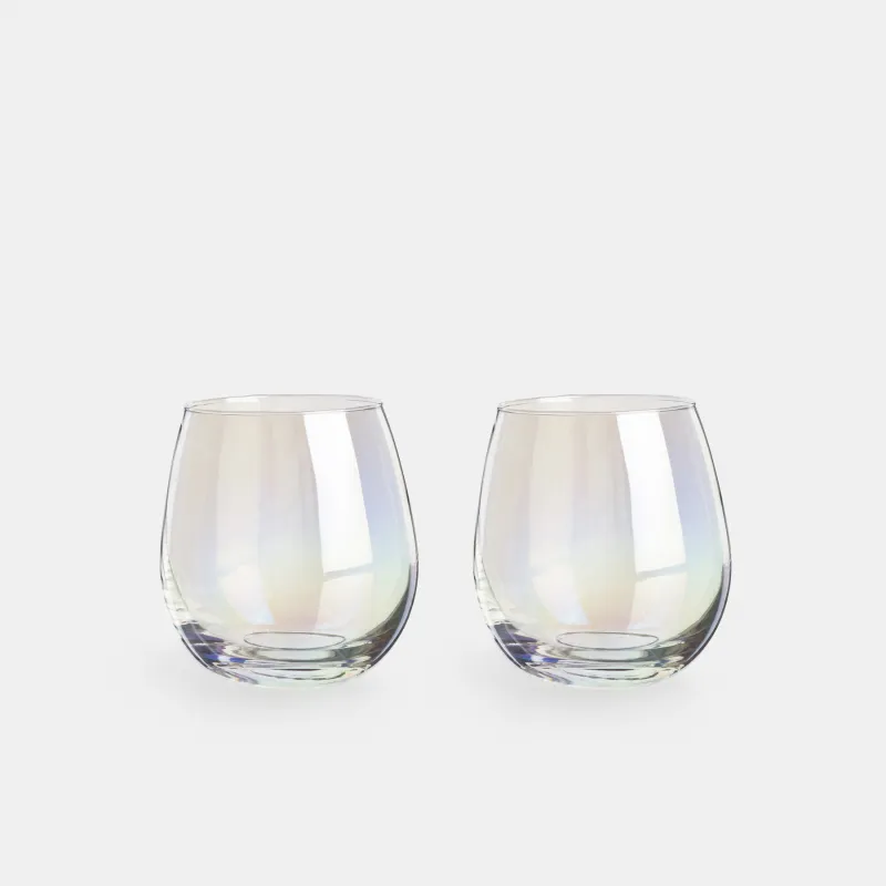 Glass, 10 cm, 460 ml, 2 pcs, glass, mother of pearl, Floyd polar