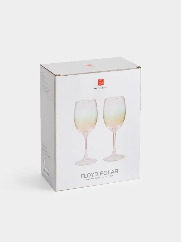 White wine glass, 320 ml, 2 pcs, glass, mother of pearl, Floyd polar, image-6