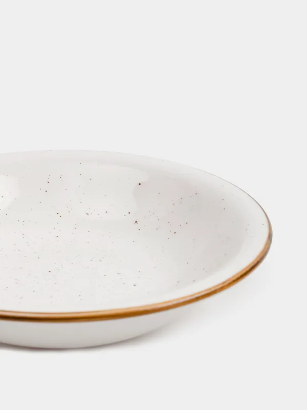 Dining set, 6 persons, 18 items, ceramic, milk, speckled, Roxas, image-3