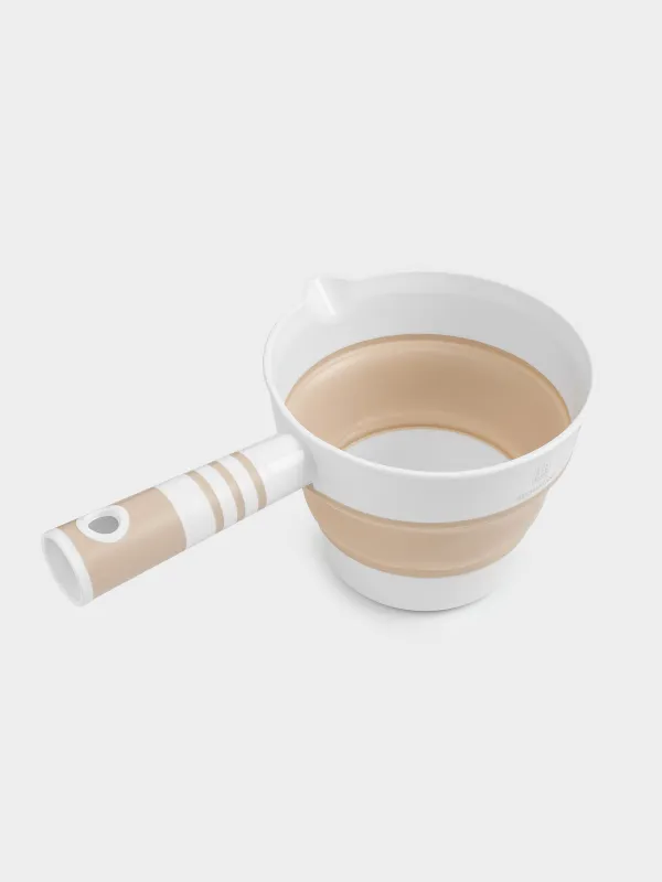 Saucepan, 15 cm, 1 L, foldable, plastic / rubber, beige, Foldaway, image-2