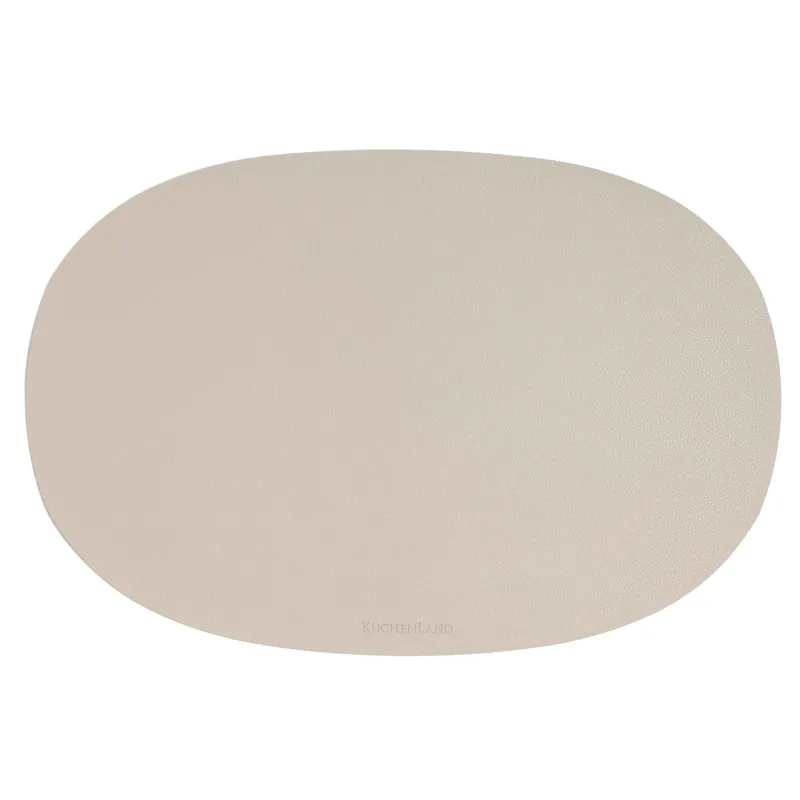 Placemat, 30x45 cm, PVC, oval, beige, Rock, image-0