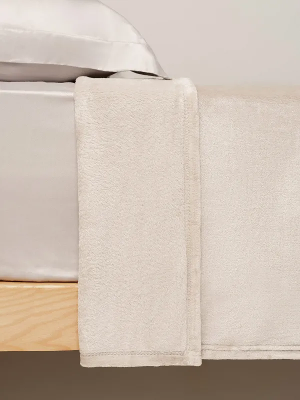 Bedspread, 220x240 cm, flannel, grey, Flannel, image-4